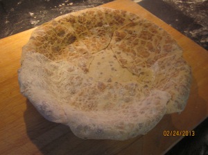 The crust made from (8) Pillsbury cinnamon rolls